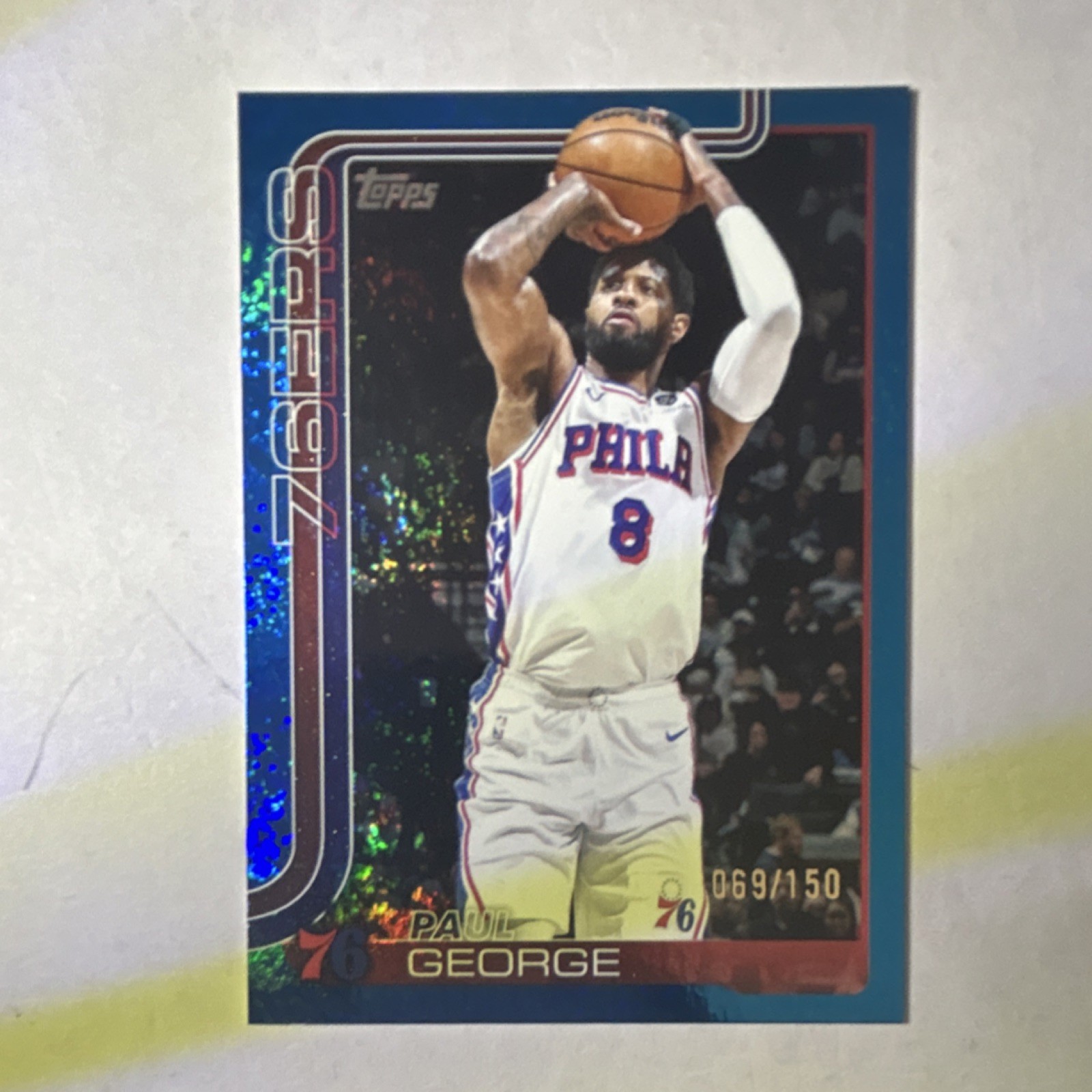 2024-25 Topps Chrome Paul George Serial #23 069/150 Philadelphia 76ers