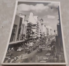 RPPC Buenos Aires Argentina Avenida Corrientes 1930s Street Scene Cars Postcard 