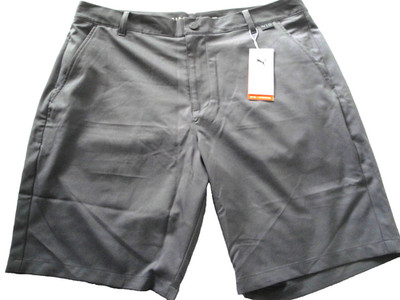 NWT $60 Men's PUMA GOLF SHORTS Camino 2.0 SECURITY POCKET Gray UPF 50+ Size 38
