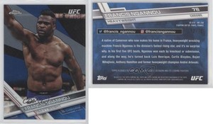 2017 Topps Chrome UFC Blue Wave Refractor /75 Francis Ngannou #78 Rookie RC