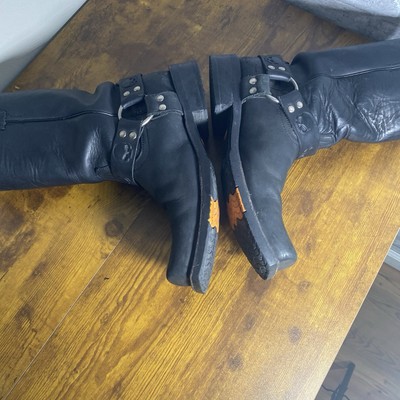 Harley Davidson RORY Black Skull Harness Biker Boots Leather Mens Size 10 M Harley Davidson RORY Black Skull Harness Biker Boots Leather  main image 2