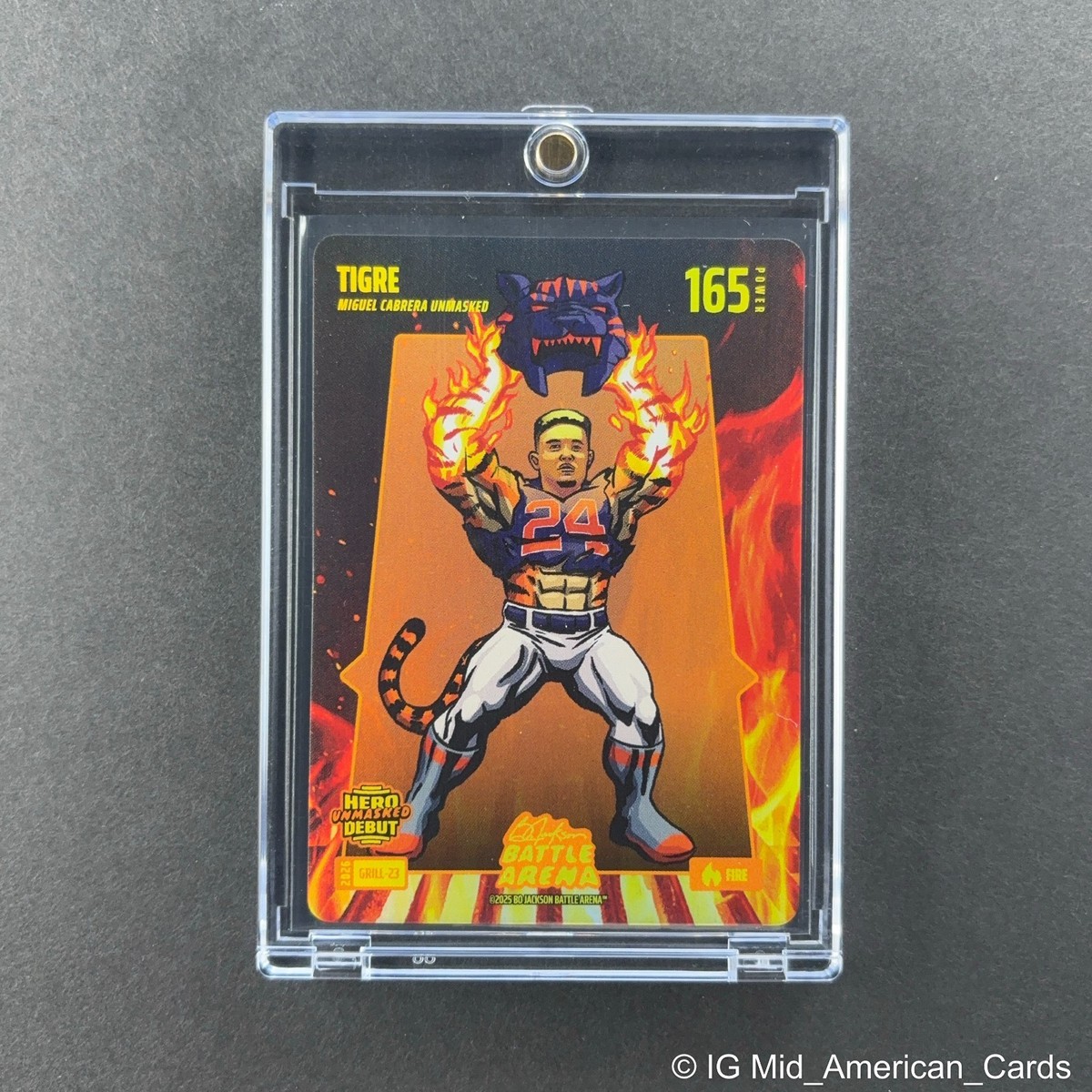 2026 Bo Jackson Battle Arena Tigre Grillin’ Battlefoil Fire Hero Unmasked Debut
