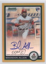 2010 Bowman Chrome Gold Refractor Rookie Auto 50/50 Brandon Allen #213 Auto 3l1