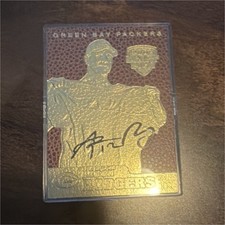 Aaron Rodgers Green Bay Packers Feel the Game Gold Score Board Trading Card