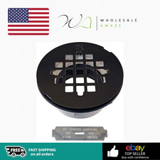 Westbrass A206P-12 2" No-Caulk PVC Compression Shower Drain with 4-1/4" Round