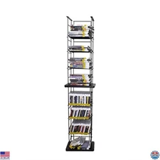 FixtureDisplays 176-CD Media Tower - Stylish DVD & Blu-Ray Organizer, Model
