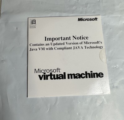 Microsoft Virtual Machine for Windows 98/NT CD-ROM Java VM X04-13223