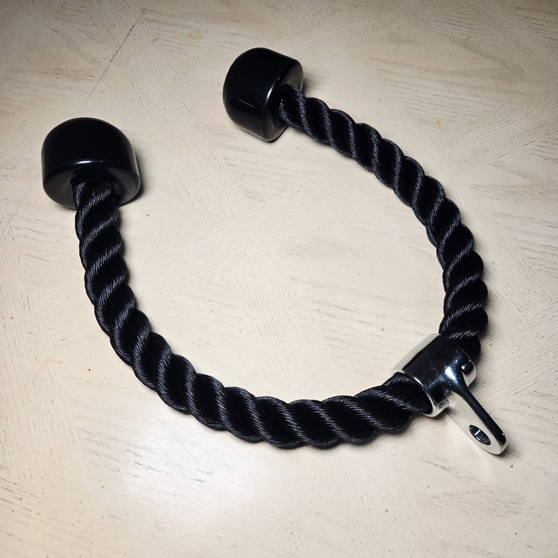 Tricep Rope Cable Attachment – Heavy Duty 28" Home Gym Pulldown Pressdown Rope