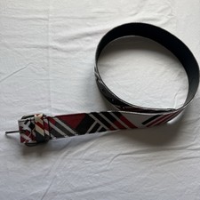 Vintage Plaid Belt Red And Black S 190 Streetwear Retro