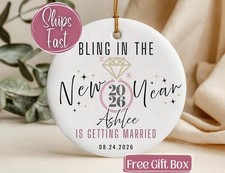 Custom Beach Ornament, Palm Tree Ornament, Beach Destination Valentine Day