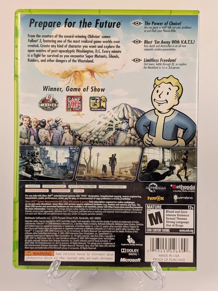 Fallout 3 (Microsoft Xbox 360, 2008) ➡️CIB Complete  - Tested - Excellent 📀! - Image 2 of 4