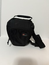 Lowepro Camera Bag Toploader Zoom 45AW Black DSLR  Lens w Strap  Belt Loop EUC