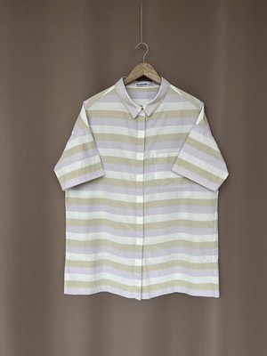 Jil Sander Gestreiftes Hemd mit Knopfleiste Herren Größe XL Kragen Kurzarm...