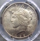 1922 "S" Peace SILVER Dollar $1 PCGS MS62 #417 Unc Uncirculated ECC&C, Inc.