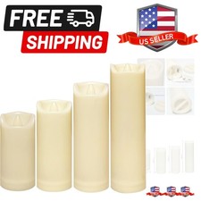 Waterproof Outdoor Battery Operated Flameless Candles with Auto Timer Flicker...