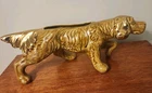 McCoy Hunting Dog Pointer/Irish-Setter Glossy Brown W/ Gold Trim Planter 16"