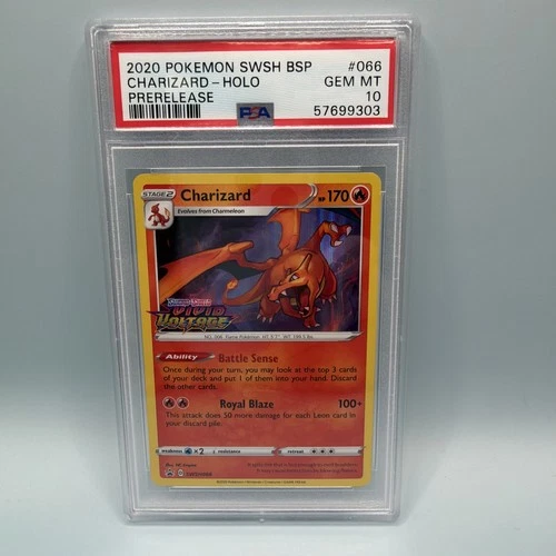 2020 Charizard~Pre Release~Holo Sword & Shield PSA 10 Gem Mint Pokemon TCG