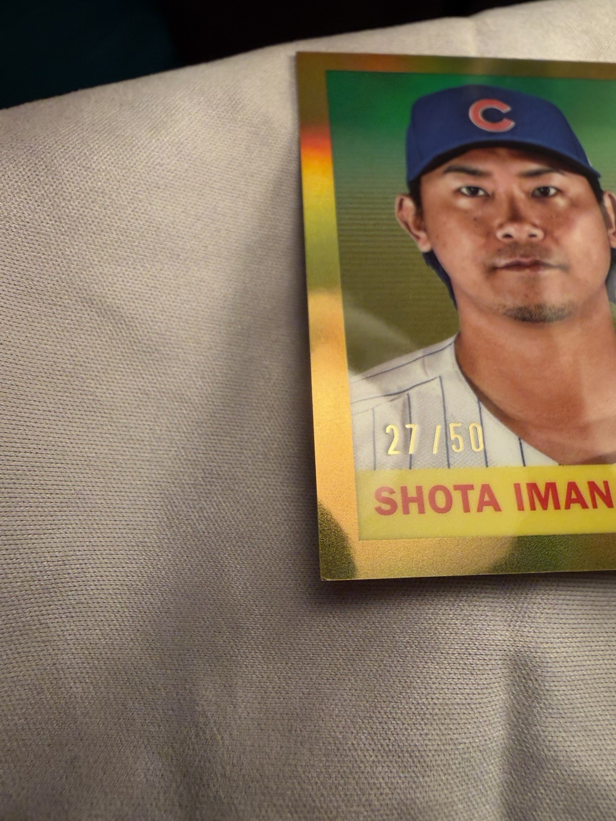 2025 Topps Chrome Platinum Shota Imanaga Gold Auto /50 Cubs view 9