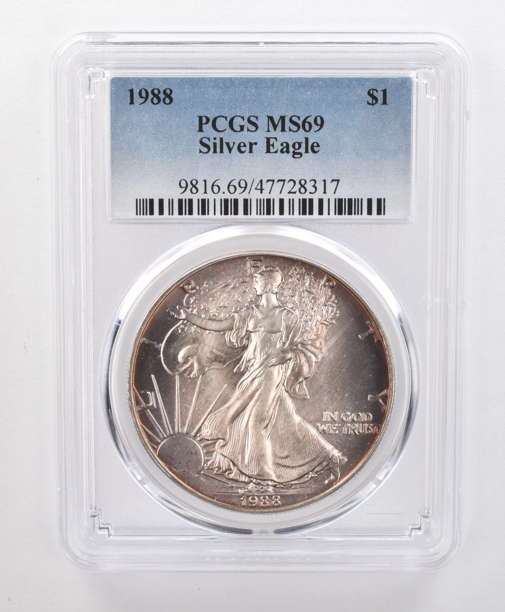 American Eagle MS 69 Graded 1988 Silver Bullion Coins for sale | eBay