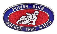 Vintage alte Marken Luke 1983 Power Bike Motorradrennen Emaille Plakette