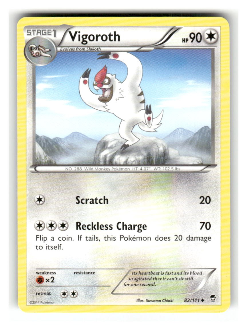 Vigoroth 82/111 Uncommon Furious Fists Pokemon Lightly Played