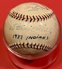 1937 Cleveland Indians Team Autographed Baseball: Averill, Trosky, Harder, + 15