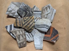 One Authentic Ancient Southwestern Native American Pottery Piece. 