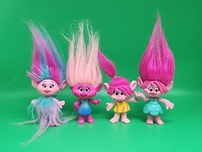 DreamWorks Trolls POPPY Variation Pink Toy Figure Lot Brushable Figurine Set