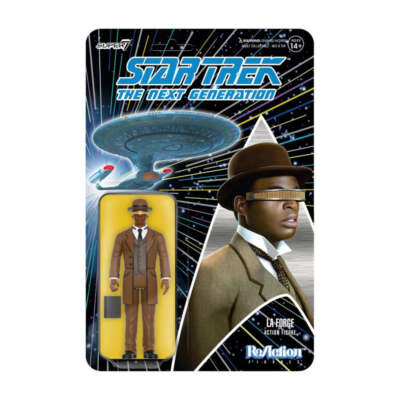 Star Trek Geordi LaForge Elementary Dear Data Highly Collectable ReAction 3.75''