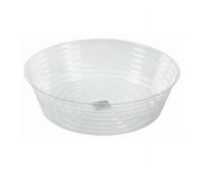 Plastic Clear Thick Sturdy Plants Saucer Drip Trays 12 IN- 25 PACK