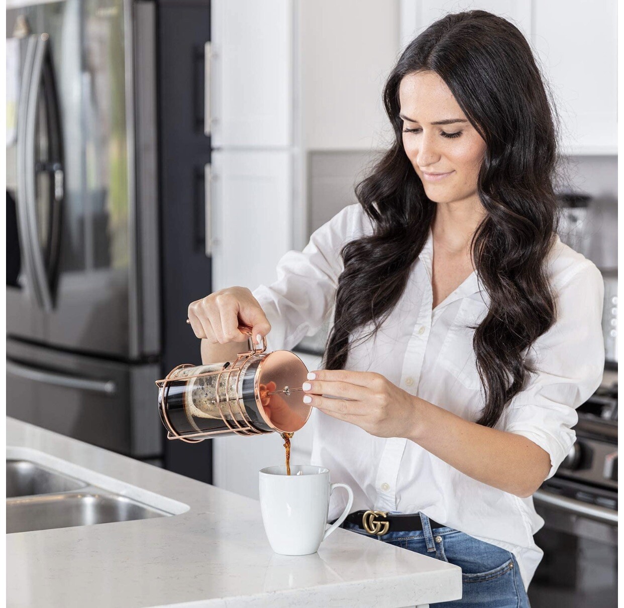 Cantankerous Chef -Rose Gold French Press - Easy To Use Coffee and Tea Press