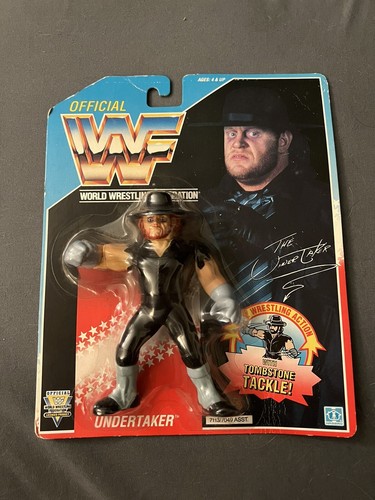 WWF WWE Hasbro Blue Card Series The Undertaker Wre...