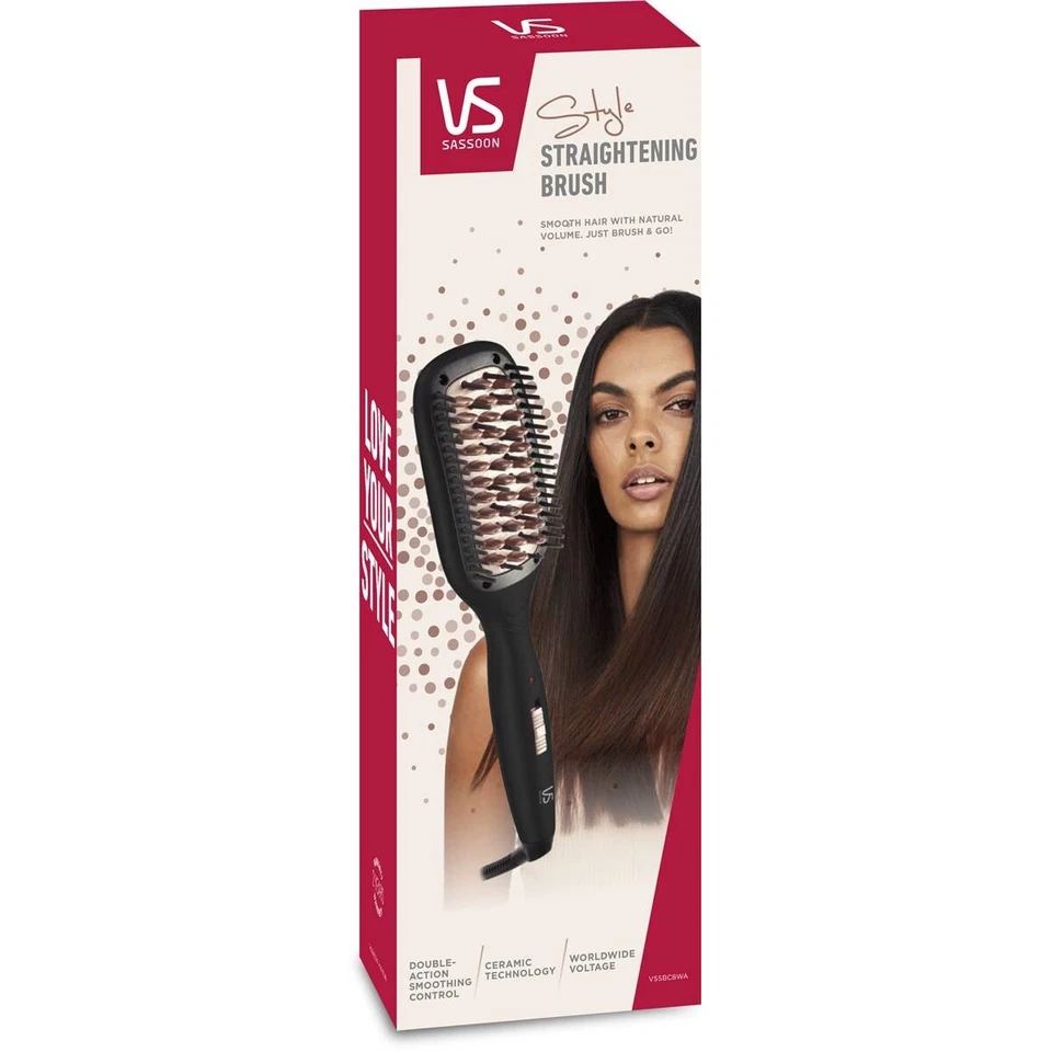 VS Sassoon Style Straightening Brush - Ceramic 190° Heating Brush for Hair Beard - image 4 of 4