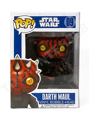 Funko Pop! Star Wars #9 Darth Maul Blue Box Large Font Vaulted NIB