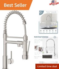 Commercial-Grade Single Handle Faucet with Pull Down Sprayer - Lifetime Warranty