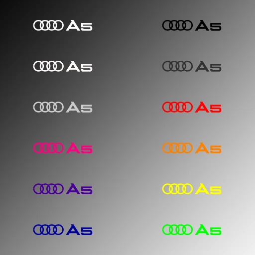 4x Rings Door Handle Decal Sticker for A5 Audi Premium Premium Plus Prestige Foto 2 de 3