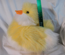 11" T Fluffy Yellow Waddles Chick Duck Plush Russ Adorable Cute fr Easter Basket