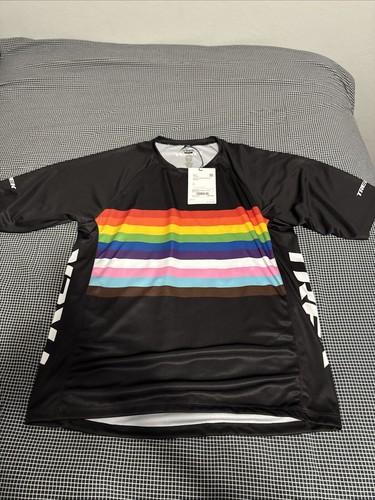 Trek Pride Rainbow Men’s Full Zip Black Short Sleeve Cycling Jersey