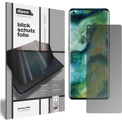 Oppo Find X2 Blickschutzfolie matt Schutzfolie Folie Display Schutz dipos