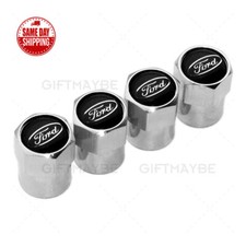 Hex Black Ford Logo Emblem Car Wheels Tire Air Valve Caps Stem Dust Cover Sport Hex Black Ford Logo Emblem Car Wheels Tire Air Valve Caps Stem Dust Cover Sport