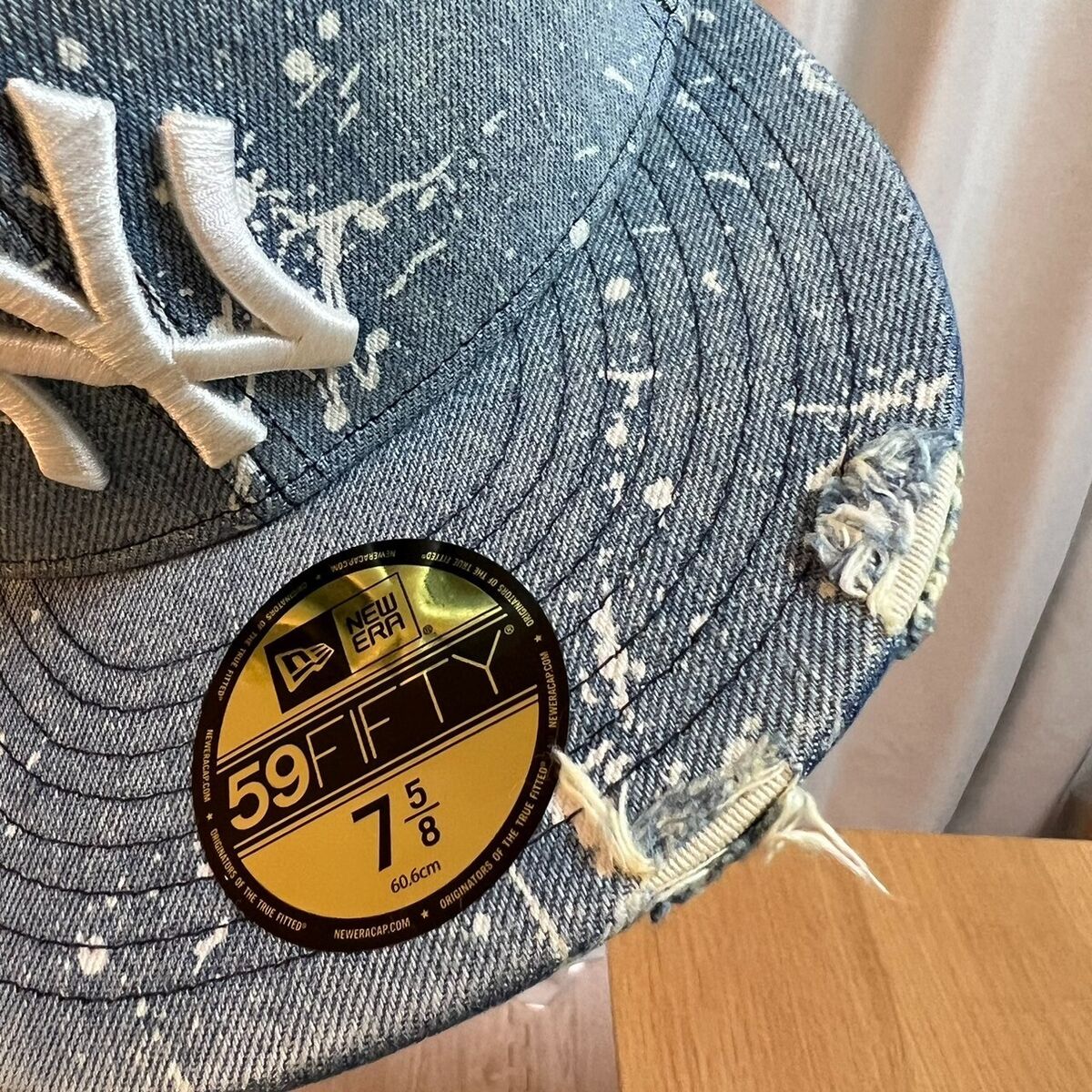 New Era New York Yankees OnSPOTZ 59Fifty Distressed Denim New Era New York Yankees OnSPOTZ 59Fifty Distressed Denim