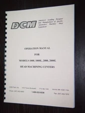 DCM HMC-1000 1000L 2000 & 2000l Seat & Guide Machine Manual