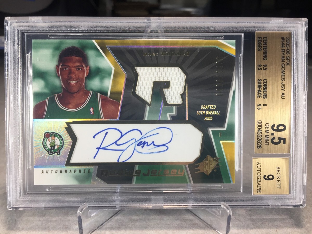 2005 SPX Jersey Auto 423/1499 Ryan Gomes Rookie #144 - BGS