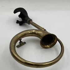 VTG Automotive Bike Curved Horn Brass Early Antique Rubber Bulb For Parts/Repair