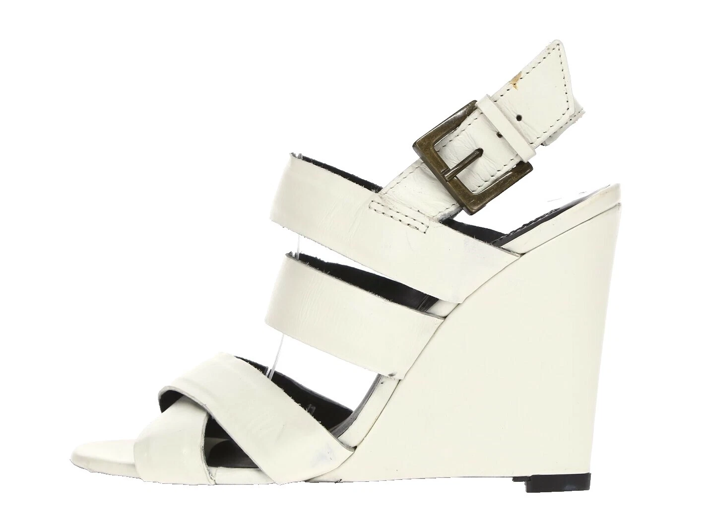 Sandalias para mujer modernas vintage de cuero con cuña