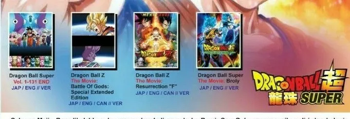 Dragonball Super Complete Series English Dubbed DVD 131 Episodes + 3 Movies