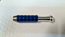 LARGE METAL TOBACCO SMOKING PIPE MADE IN USA !!!!! BLUE/ SILVER