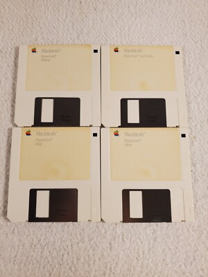 Vtg 3.5'' 1987 Apple Computer Macintosh HyperCard Startup Stacks Ideas Help