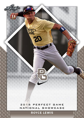 ROYCE LEWIS 2016 LEAF ''PERFECT GAME'' ROOKIE CARD #175! TWINS #1 DRAFT PICK!