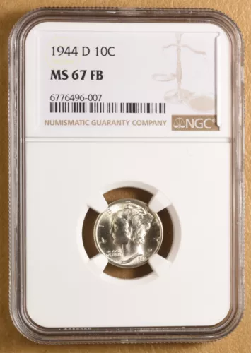1944 D Mercury Dime NGC MS67FB